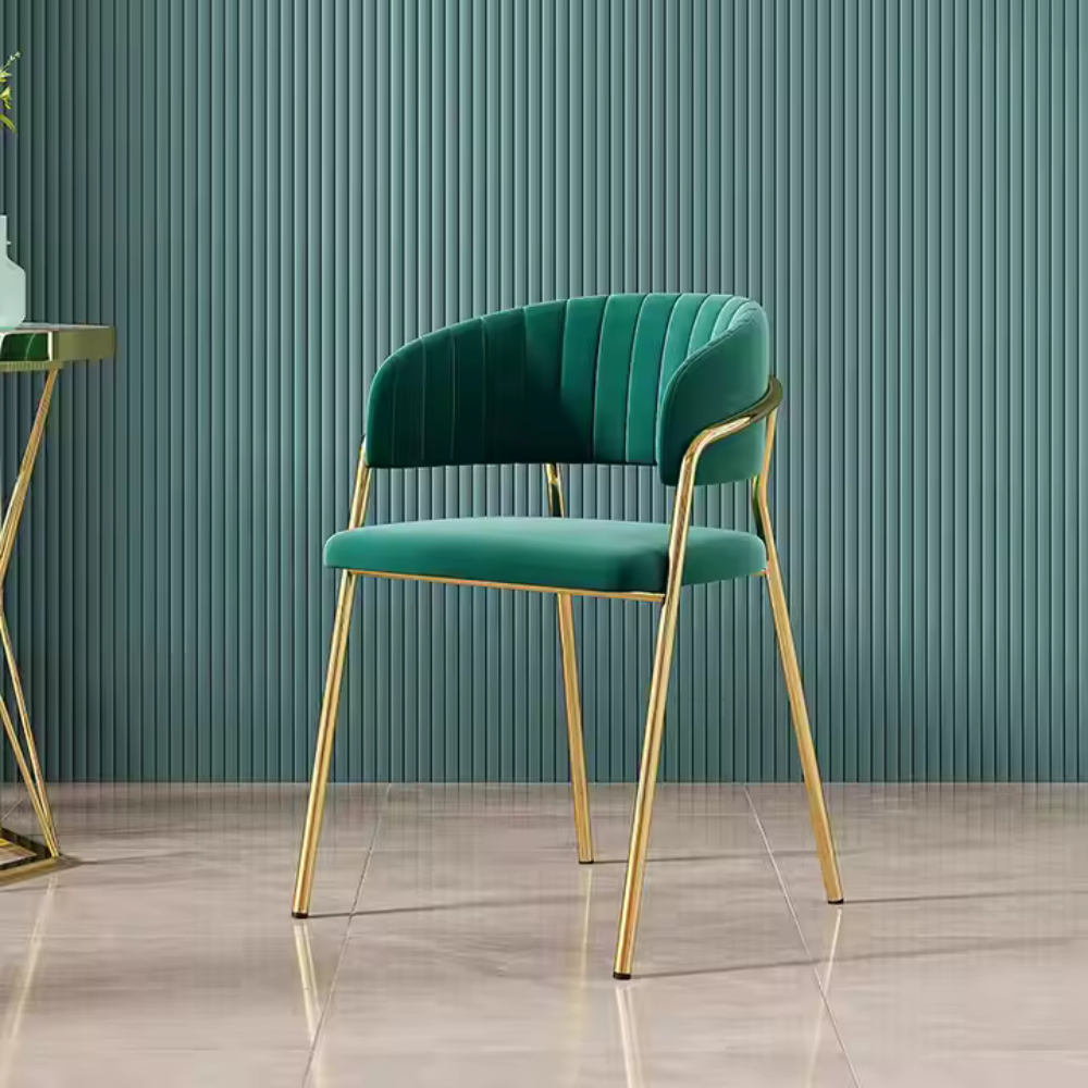 Silla Sitial Glam Velvet Max - Terciopelo Metal Dorado