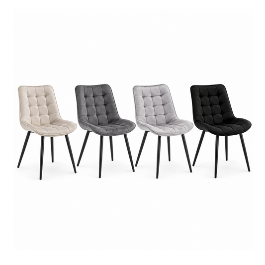 Silla Capitone Macron - Terciopelo Base Negra