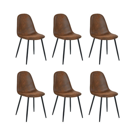 Pack 6 Sillas Spoon Café Vintage - Ecocuero Metal
