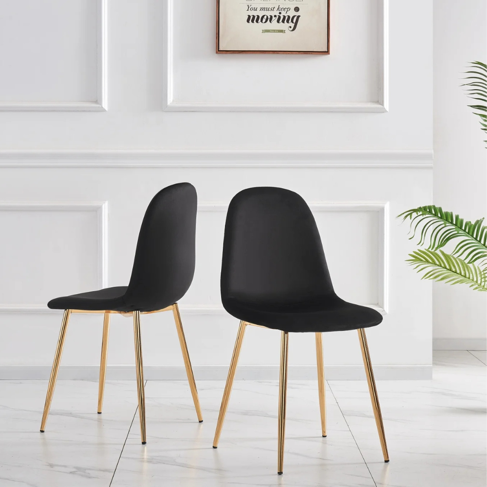 Pack 4 Sillas Spoon Velvet - Terciopelo Dorado