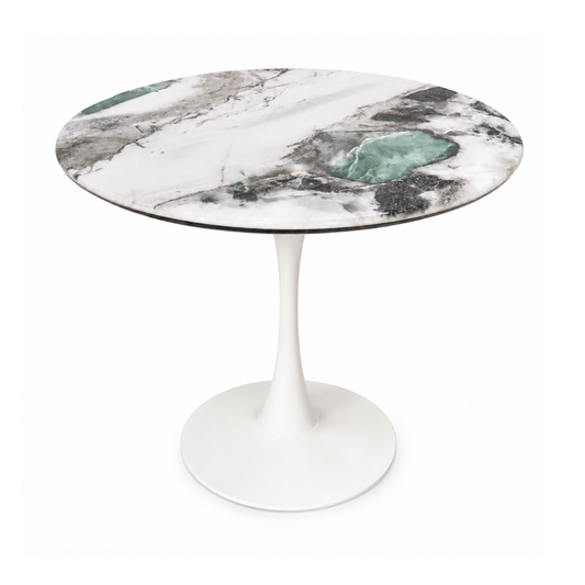 Mesa Tulip Stone Blanca - Piedra Sintetizada 100 Cm