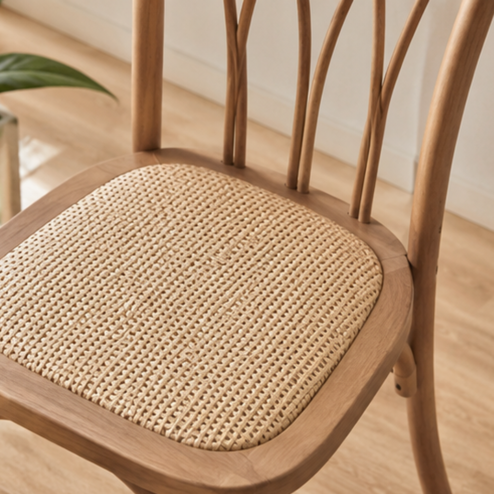 Comedor 4 Sillas Andes Madera Natural + Mesa Vema Wood 100 Cm