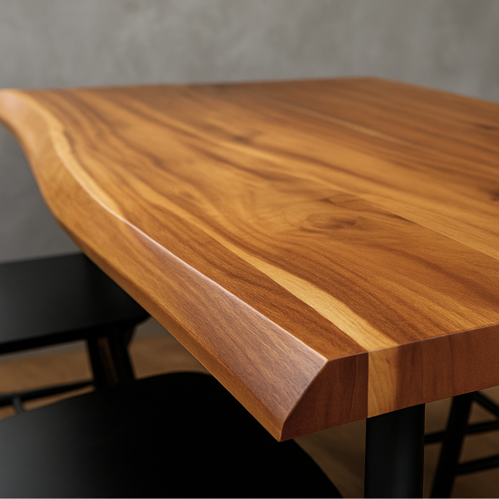 Comedor Mesa XWood Rustic Madera 180x90 + 6 Sillas Burgos Acolchadas