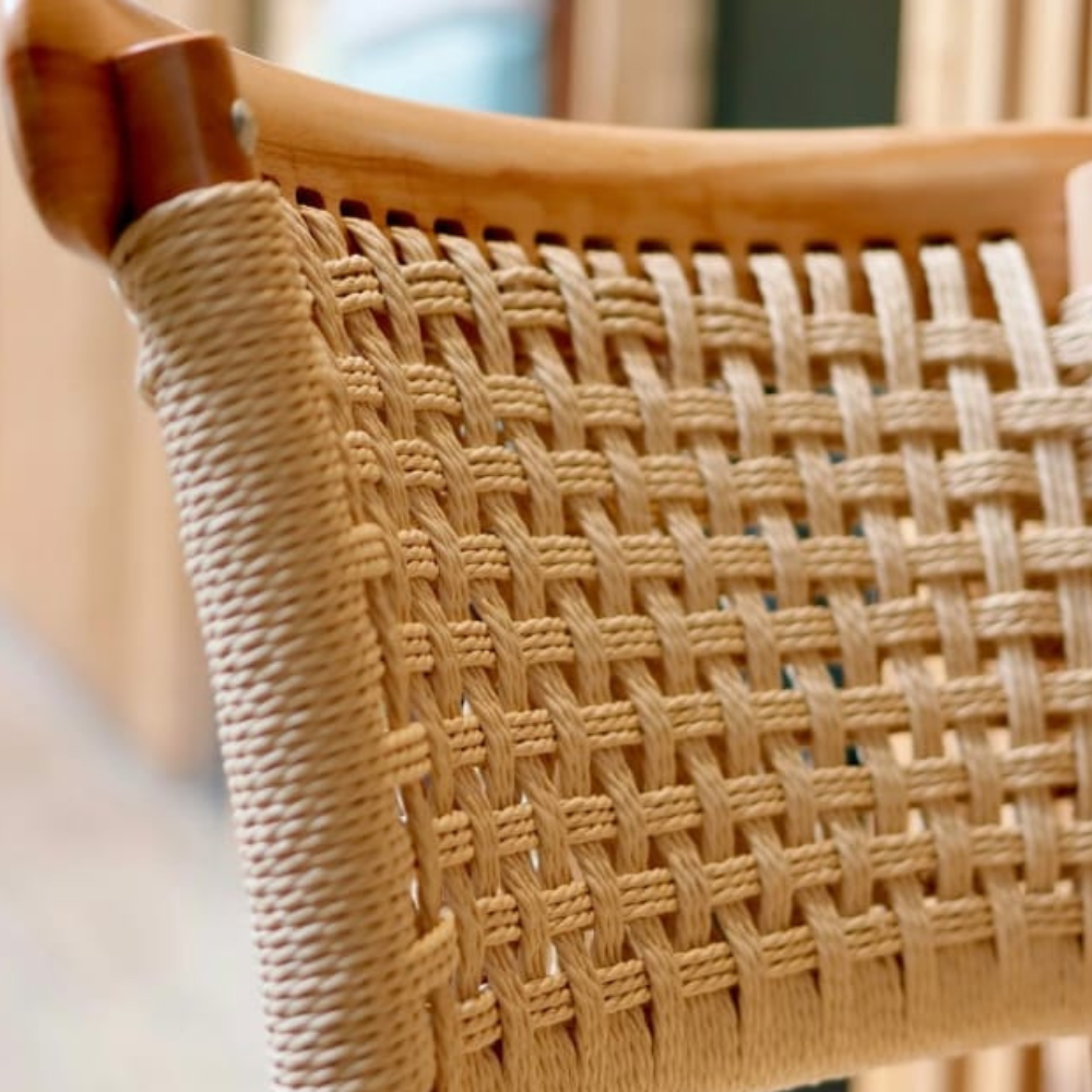 Silla Boho Crossback - Madera Natural Yute
