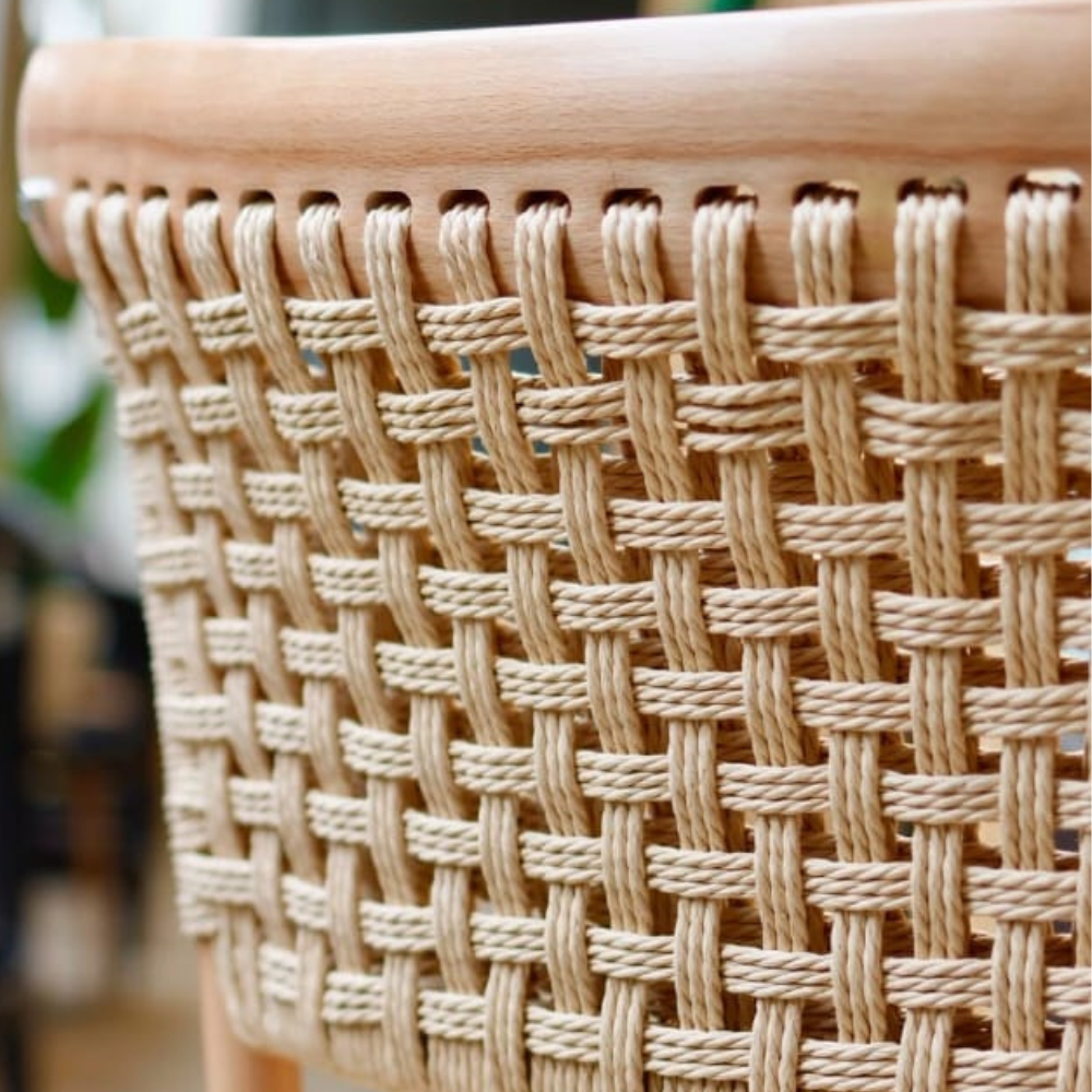 Silla Boho Crossback - Madera Natural Yute