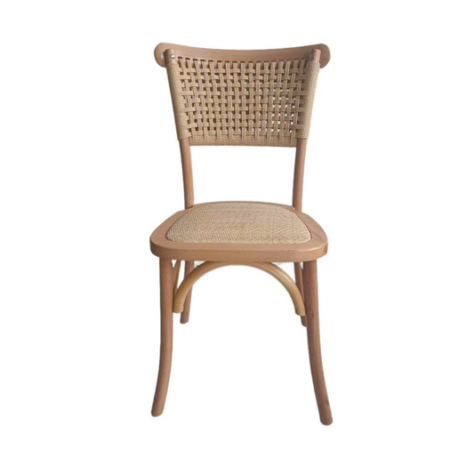 Silla Boho Crossback - Madera Natural Yute