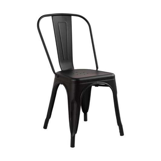Silla Tolix Negro Mate - Acero Metálica