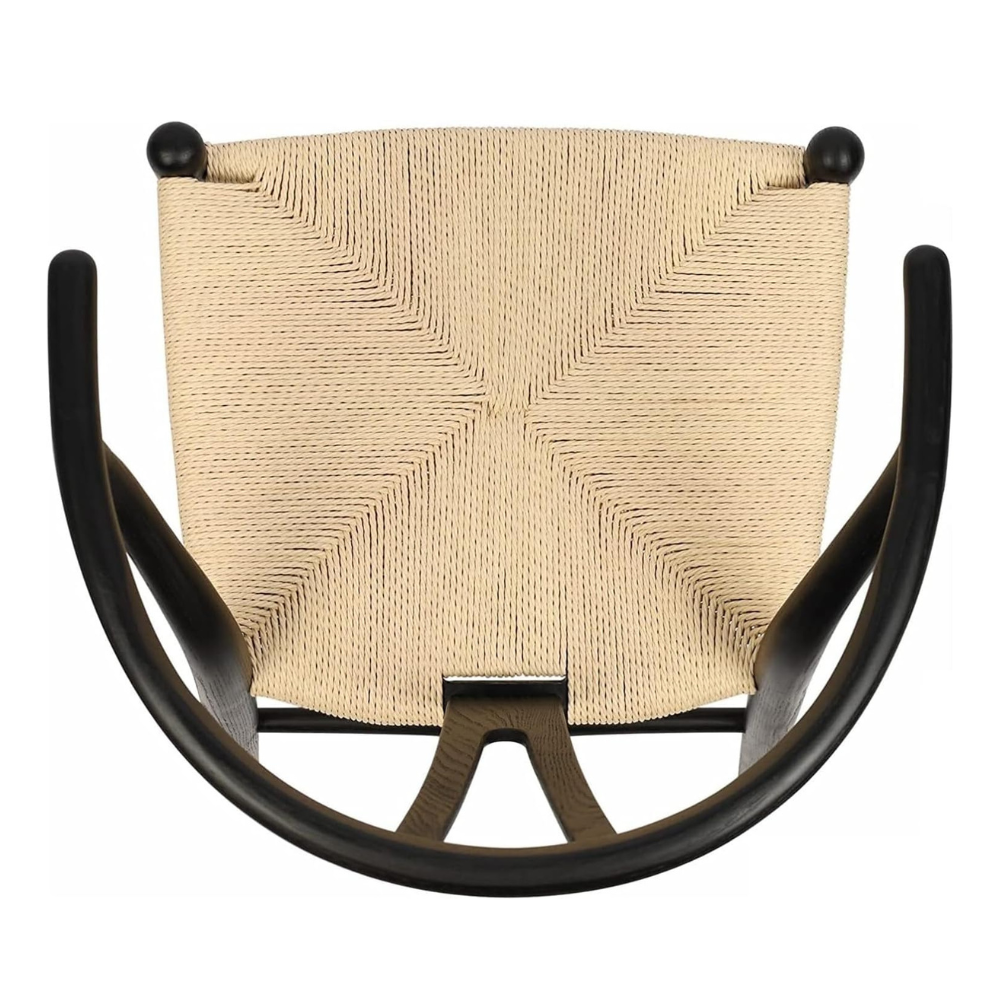Silla Wishbone Madera Negra - Asiento Tejido Natural