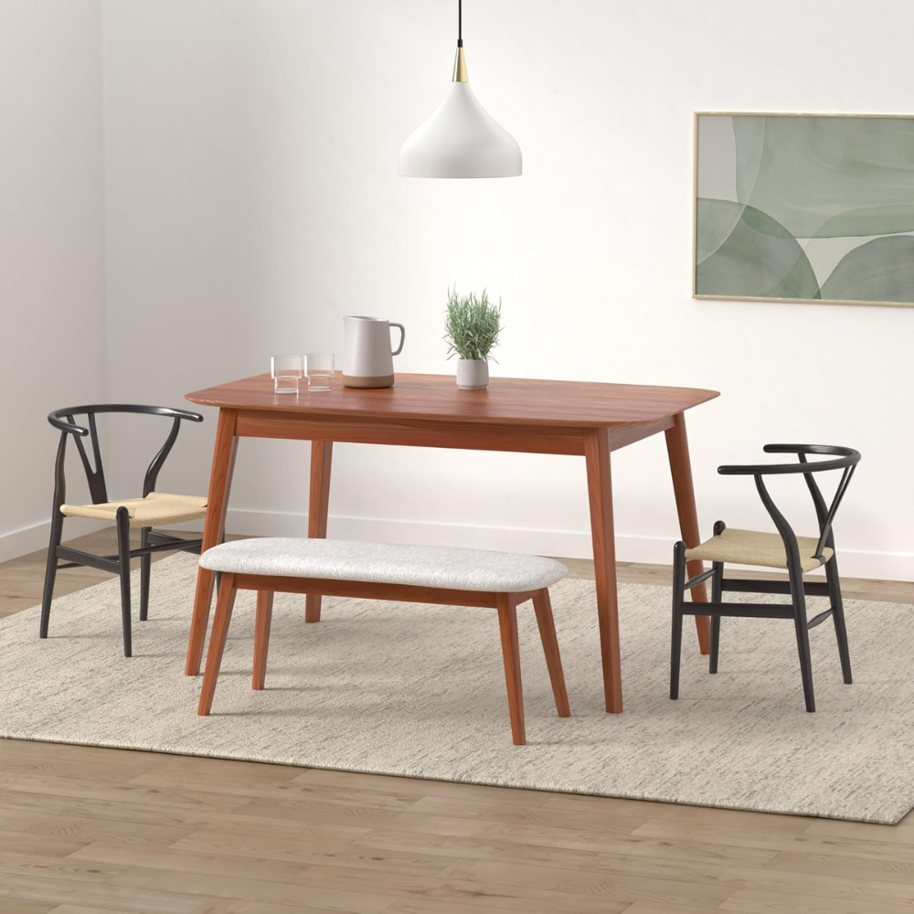 Silla Wishbone Madera Negra - Asiento Tejido Natural