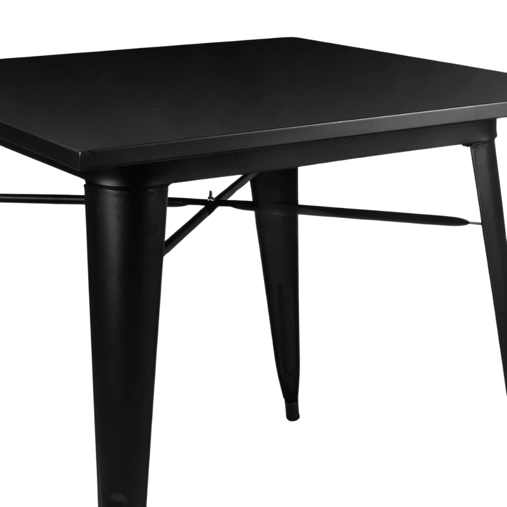 Mesa Tolix Negra 80x80 - Metálica Acero
