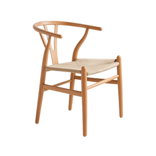 Silla Wishbone Madera Natural - Asiento Tejido