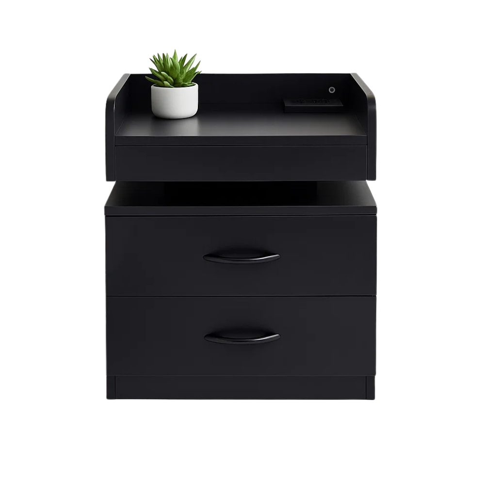 Velador Pixel Doble - Negro MDF