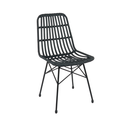 Silla Terraza Grecia Rattan Color Negro