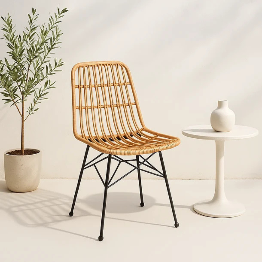 Silla Terraza Grecia Rattan Color Madera