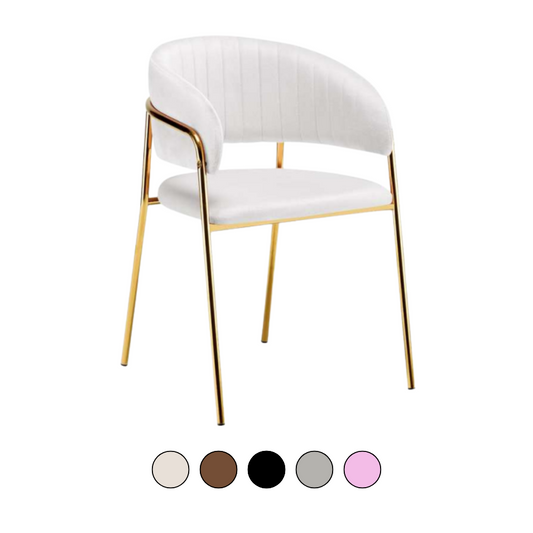 Silla Sitial Glam Velvet Max - Terciopelo Apoyabrazos